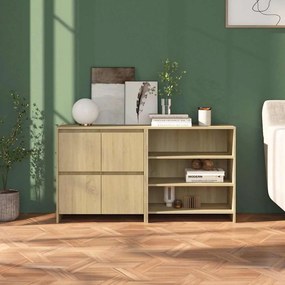 vidaXL Μπουφές 2 Τεμαχίων Sonoma Δρυς από Επεξεργασμένο Ξύλο