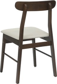 vidaXL Καρέκλα τραπεζαρίας 2 pcs Σκούρο Καφέ, Λευκό