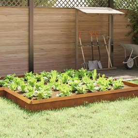 vidaXL Φράκτης σαλιγκαριών Σκ rusty 100 x 3,5 x 25 εκ