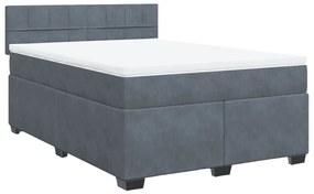 ΚΡΕΒΑΤΙ BOXSPRING ΜΕ ΣΤΡΩΜΑ ΣΚΟΥΡΟ ΓΚΡΙ 140X200 ΕΚ. ΒΕΛΟΥΔΙΝΟ 3286331