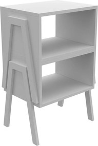 ΚΟΜΟΔΙΝΟ JAKE HM18182.01 ΜΕΛΑΜΙΝΗ ΣΕ ΛΕΥΚΟ 48x35x49Υεκ.