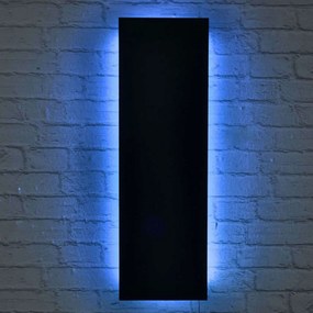 Διακοσμητικό Τοίχου Με Φως Led Rectangle 395NGR1914 75x20cm Blue-Black Wallity Mdf