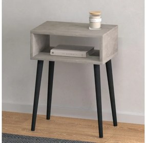 Κομοδίνο Fiona Megapap γκρι ρετρό 45x30x58εκ. GP022-0089,4-GP022-0089,4-Γκρι GP022-0089,4