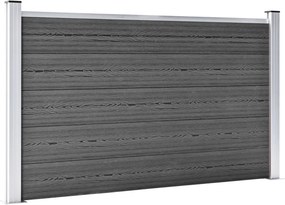vidaXL Σετ Πάνελ Περίφραξης Μαύρο 526 x 105 εκ. από WPC