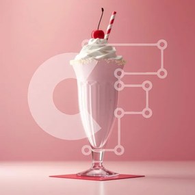 Σετ των 2 Intra Συλλεκτικό Ξύλινο Παζλ Plywood  4mm - Ροζ Milkshake με σαντιγί και κεράσι Σε Ξύλινο Κουτί - Διαστάσεις: 10x10 cm – 25 κομμάτια