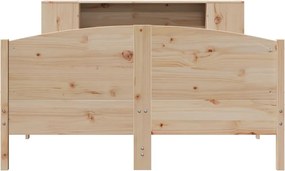 vidaXL Κρεβάτι Βιβλιοθήκη Χωρίς Στρώμα 140x200 εκ Μασίφ Ξύλο Πεύκο