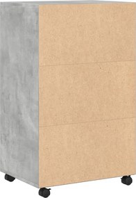 vidaXL Ντουλάπι Τροχήλατο Γκρι Σκυρ. 55x40x91 εκ. από Επεξ. Ξύλο