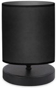 Επιτραπέζιο Φωτιστικό Hassard Ύφασμα-mdf 15x16x22εκ Megapap-GP029-0015,5-Μαύρο GP029-0015,5