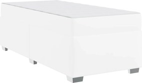 vidaXL Σκελετός Κρεβατιού με στρώμα Λευκό 100 x 200 cm ύφασμα