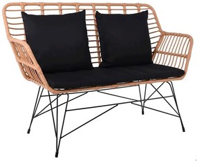 Καναπές Κήπου Διθέσιος Salsa Ε285,Κ 147x70x105cm Natural-Black Διθέσιος