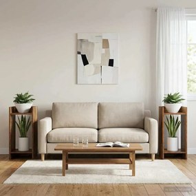 vidaXL Βάση φυτών 2 τεμ. Παλαιωμένο ξύλο 30 x 30 x 60 cm