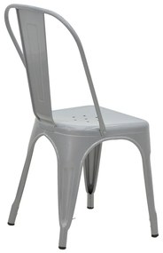Καρέκλα Utopia  μέταλλο γκρι 44x44x85εκ