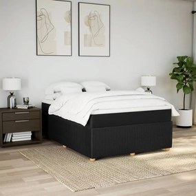 ΚΡΕΒΑΤΙ BOXSPRING ΜΕ ΣΤΡΩΜΑ ΜΑΥΡΟ 140X190 ΕΚ. ΥΦΑΣΜΑΤΙΝΟ 3285569