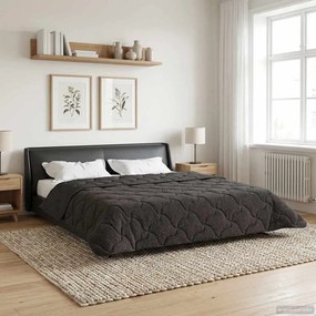 vidaXL Χειμερινό Παπλωματοθήκη 200 x 200 cm Χειμώνας Ανθρακί