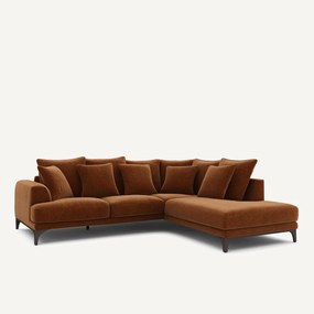 Γωνιακός καναπές από βελούδινο chenille, ARMENTO