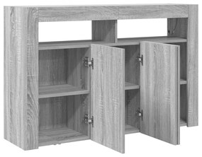 vidaXL Βιτρίνα Γκρι sonoma Κατασκευασμένο ξύλο 116 x 30 x 75 εκ Βιτρίνα