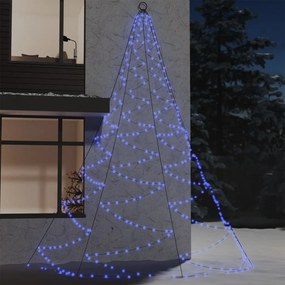 vidaXL Χριστ. Δέντρο Τοίχου Εξ/Εσ. Χώρου Μπλε 5μ.720LED &amp; Μετ. Γάντζο