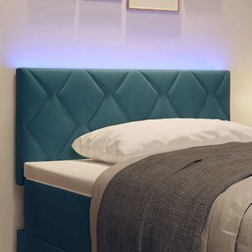 vidaXL LED κεφαλάρι Σκούρο Μπλε 100 cm Βελούδο