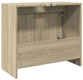 vidaXL Ντουλάπι Νιπτήρα Sonoma Δρυς 63x29x55 εκ. Επεξεργασμένο Ξύλο