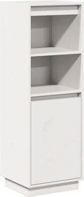 vidaXL Ντουλάπι Ψηλό Λευκό 37 x 34 x 110 εκ. από Μασίφ Ξύλο Πεύκου
