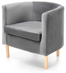 CLUBBY 2 leisure armchair grey / natural DIOMMI V-PL-CLUBBY_2-FOT-POPIELATY