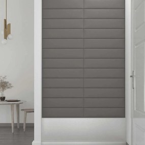 vidaXL Πάνελ Τοίχου 12 τεμ. Ανοιχτό Γκρι 60x15 εκ. 1,08 μ² Υφασμάτινα
