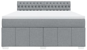 ΚΡΕΒΑΤΙ BOXSPRING ΜΕ ΣΤΡΩΜΑ ΑΝΟΙΧΤΟ ΓΚΡΙ 180X200 ΕΚ. ΥΦΑΣΜΑΤΙΝΟ 3287154