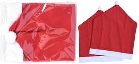 Σετ χριστουγεννιάτικο κάλυμμα καρέκλας με διαστάσεις 48x60cm - 2 τεμάχια, κόκκινο και λευκό