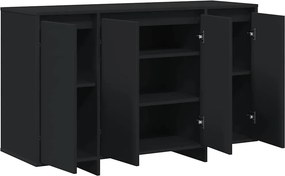 vidaXL Πλαϊνό γραφείο Μαύρο 120 x 41 x 75 εκ. Επεξεργασμένο ξύλο