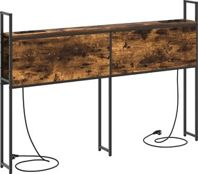 vidaXL Κεφαλάρι Αποθήκης με Σταθμό Φόρτισης Καπνιστή δρυς