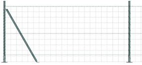 vidaXL Euro Fence με 13 Φλάγγες 1x25 μ Γαλβανισμένο Ατσάλι