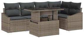 vidaXL Σετ Καναπέ Κήπου με μαξιλάρι 6 pcs Γκρι 100 x 55 x 73 εκ