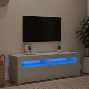 vidaXL Έπιπλο Τηλεόρασης με LED Καφέ Λευκό 120x30x50 εκ.