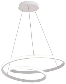 POWERTECH LED φωτιστικό οροφής HLL-0153, 25W, 4000K, Φ40cm, 1m, λευκό