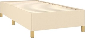 vidaXL Κρεβάτι Boxspring με Στρώμα Κρεμ 80 x 200 εκ. Υφασμάτινο