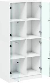 vidaXL Ντουλάπι με Πόρτες Λευκό 68x37x142 εκ. από Επεξεργασμένο Ξύλο