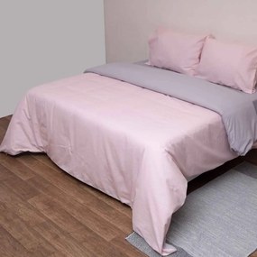 Φανελένια Σεντόνια Μονά (Σετ) Viopros Flannels 2553 Ροζ Ροζ Χωρίς Λάστιχο 165x275