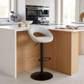 ΚΑΡΈΚΛΕΣ &amp; ΠΟΛΥΘΡΌΝΕΣ SASHA GR/BLK ADJ BAR STOOL ATMOSPHERA 207338A