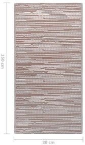 vidaXL Χαλί εξωτερικού χώρου ARAKIL καφέ 80x150 cm PP