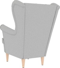 vidaXL πολυθρόνα Cloud Grey 74x84x100 cm Ύφασμα
