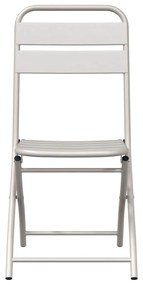 vidaXL Πτυσσόμενη Καρέκλα Κήπου 2 pcs Μπεζ 55 x 56.5 x 91εκ Ατσάλι