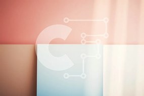 Intra Συλλεκτικό Ξύλινο Παζλ Plywood  4mm - Μινιμαλιστικό φόντο: Κενή Λευκή Βίβλος σε ροζ τοίχο Σε Ξύλινο Κουτί - Διαστάσεις Puzzle: 10x10 cm – 25 κομμάτια