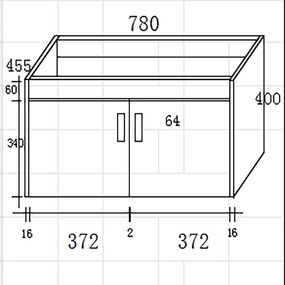 Martin Isabel 80 Anthracite Plywood - Βαση Επιπλου με Νιπτήρα