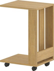 Τραπεζάκι βοηθητικό Edi Megapap χρώμα sapphire oak 37x45x60εκ.