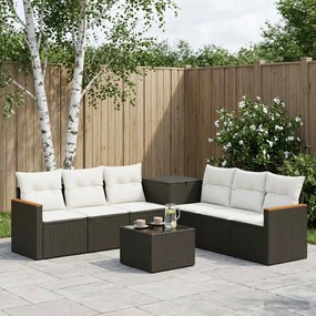 vidaXL Σετ Καναπέ 8 τμχ. Μαύρο και Κρεμ Λευκό 55 x 55 x 37 εκ