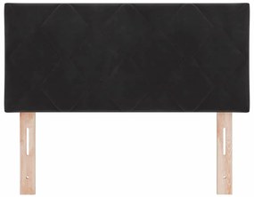 vidaXL LED Κεφαλάρι με φώτα λωρίδας LED Geometric Μαύρο 90 cm Βελούδο