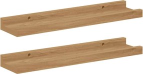 vidaXL Ράφι Τοίχου Επιτοίχιο 2 pcs Καφέ 40 x 9 x 3 cm