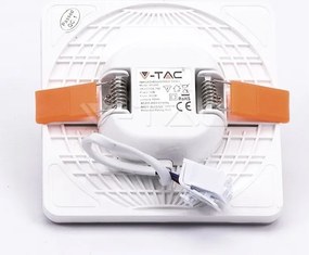 LED V-TAC Πάνελ mini 18W SAMSUNG Chip Τετράγωνο Ρυθμιζόμενο Θερμό Λευκό 736