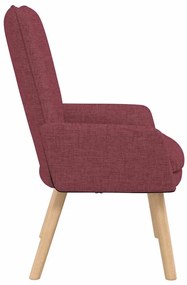 vidaXL Πολυθρόνα Κόκκινο 63 x 67 x 94 εκ. Ύφασμα και κόντρα πλακέ