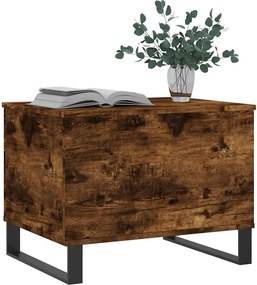 vidaXL Τραπεζάκι Σαλονιού Καπνιστή Δρυς 60x44,5x45 εκ. Επεξ. Ξύλο